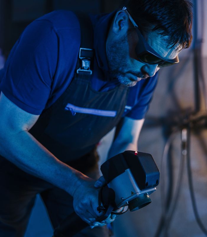 Mobiler 3D-Scanner im Einsatz – digitale Werkstückvermessung bei Metalltechnik Börde mit höchster Präzision.