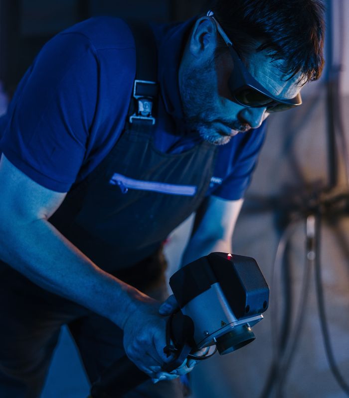 Mobiler 3D-Scanner im Einsatz – digitale Werkstückvermessung bei Metalltechnik Börde mit höchster Präzision.
